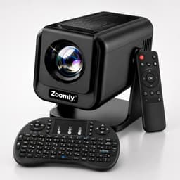 Zoomly® Pro MAX+ Mini Beamer – 700 ANSI Lumen – Thuisbioscoop Beamer met Android 14, WiFi 6 & Bluetooth 5.4 – Full HD 1080p – Ondersteunt 4K – Gratis Smart Remote — thumbnail 2