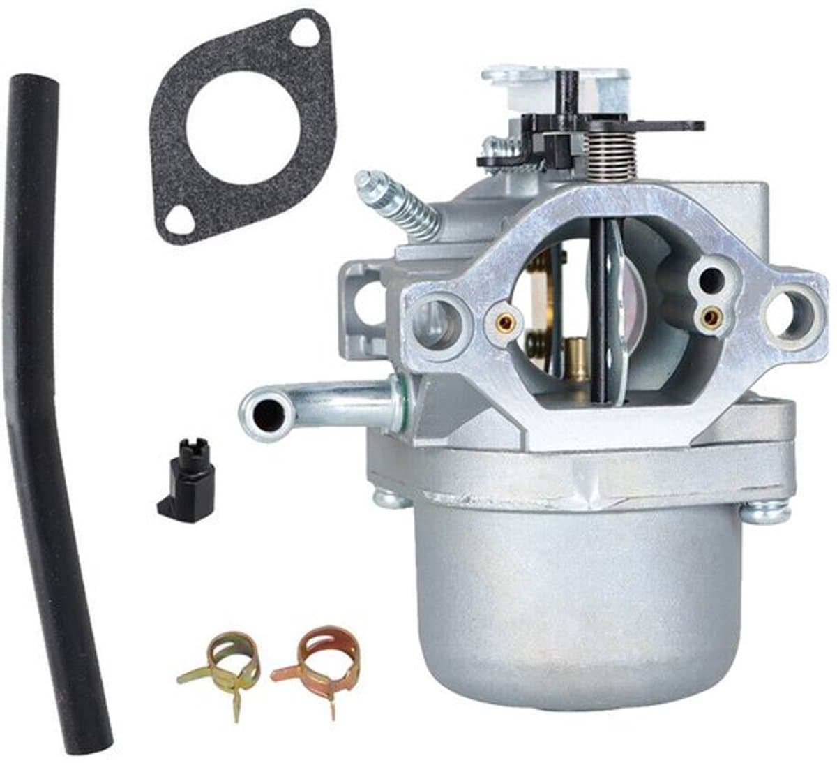 Carburateur geschikt voor grasmaaier 590399, geschikt voor Briggs & Stratton 590399 796077, geschikt voor Nikki 799245, geschikt voor 21A707 21A977, inclusief pakking en brandstofleiding. — afbeelding 1