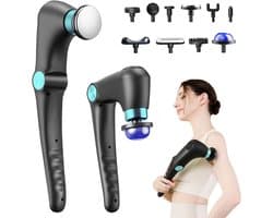 Opvouwbaar Massagepistool Voor Diepe Weefselmassage Met 10 Opzetstukken En Warmtefunctie - Oplaadbare 1500 mAh Batterij Fluisterstil Ergonomische Handgreep - Verlichting Van Spierpijn in Het Hele Lichaam