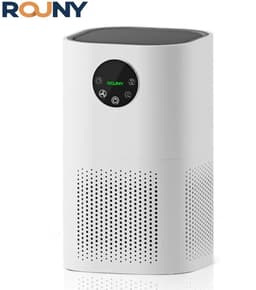 Luchtreiniger met luchtbevochtiger - Minder stof en pollen in de lucht - HEPA H13 filter - helpt tegen onaangename geurtjes - CADR 100 m³/h - compact design formaat - 1 L watertank - Voor slaapkamer en woonkamer - Wit — thumbnail 1