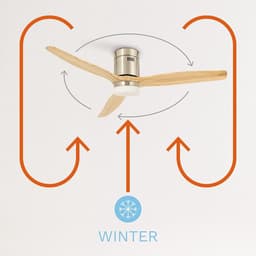Plafondventilator met Licht - Ventilator - Comfort Verhogend - Stille DC Motor - 132 cm Diameter - Natuurlijk Hout — thumbnail 4