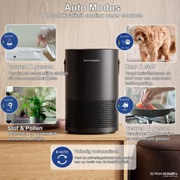 Erikssøn Luchtreiniger Air Pure Pro - 397 m3/u - Met Ionisator - Vermindert Stof En Pollen - Hepa 14 Filter - Air Purifier - Clean Air - Zwart — thumbnail 4