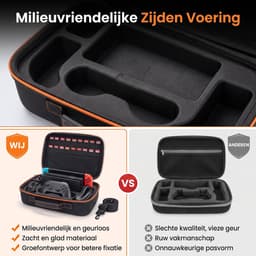 Fokelyi Case Geschikt voor Nintendo Switch OLED - Grote Opbergtas Voor Console & Controllers - Opbergtas Voor Alle Accessoires- Waterdicht & Schokbestendig - Hoesje Zwart — thumbnail 5