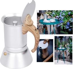 Koffiezetapparaat - Espresso pot - Koffie zetten - Inductie geschikt - 150 ml - Zilver — thumbnail 3