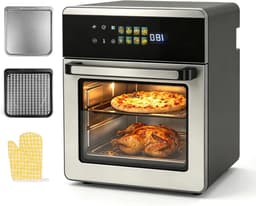 Heteluchtfriteuse Oven - Multifunctionele Airfryer - Gezond Koken - 8-in-1 Functies - 16 Liter XXL - Roestvrij Staal — thumbnail 1