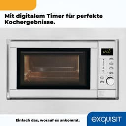Inbouwmagnetron met Grill - Compacte Oven - Snel Eten Bereiden - Veelzijdige Keukenhulp - 20 Liter - Zilver — thumbnail 3