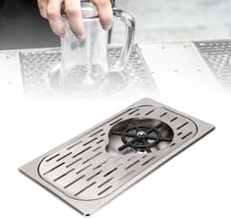 Bekerwasmachine Roestvrijstaal - Glazenspoeler Flessenreiniger - Snel Glazen Spoelen - Hogedruk Watersproei - 39x22.5x9.5 cm - Zilver — thumbnail 5