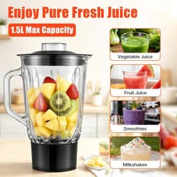 Keukenmixer 5-in-1 - Keukenmachine multifunctioneel - Bakken en koken - 1400W kantelbare kop - 10L kom - Rood — thumbnail 4