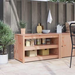 Buiten Keuken Kast - Opbergkast Tuin - Keuken Organiseren - Massief Douglas Hout - 106x55x64 cm - Bruin — thumbnail 3