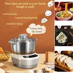 Elektrische Deegmenger - Deegmaker Keuken - Bakken Brood Croissants - Intelligent Touchscreen Timer - 5L Capaciteit — thumbnail 3