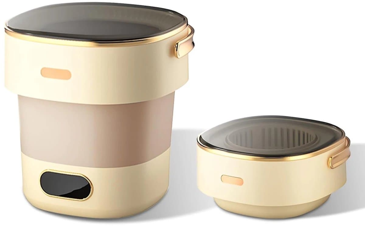 DIMICO - Mini Wasmachine 13L Opvouwbaar - Draagbare 2,5kg - Camping - Voor Ondergoed Babykleertjes Sokken Reizen Camper — afbeelding 1