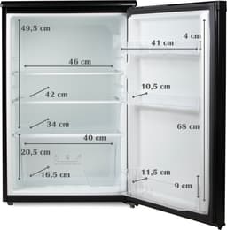 PRIMO PR198FR Koelkast Tafelmodel - Kleine Koelkast - 131L - 35 dB Stil - Energielabel C - Zwart — thumbnail 8
