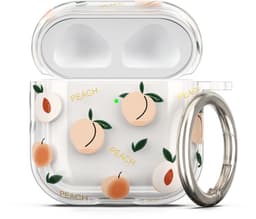 kwmobile Hoes compatibel met Apple Airpods 4 Case - Zachte TPU beschermhoes - Cover in oudroze / transparant perziken design — thumbnail 1