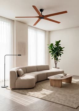 CREATE - Stille plafondventilator 40W van 100% hout in verschillende mate - XL - Geen licht - Afstandsbediening - WIND INDUSTRIAL WOOD — thumbnail 4