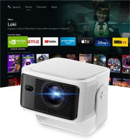 Mini Beamer - 4K Projector Draagbare Smart Beamer - 30.000 Lumen - Android 11, WiFi 6 & Bluetooth 5.4, 180° Draaibaar, 1080P Full HD, Voor Telefoon PC Home Cinema — thumbnail 1