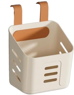 Multifunctionele opbergmand voor bij het zwembad, plastic handdoekrek voor bij het zwembad, staand opbergaccessoire voor bij het zwembad voor het opbergen van speelgoed en drankjes (khaki, 15 × 11,5 × 20 cm). — thumbnail 1