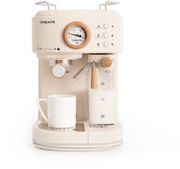 CREATE - Pack THERA RETRO PRO Halfautomatische espressomachine + MILL PRO Koffie- en kruidenmolen - Gebroken wit — thumbnail 1