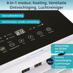 Mobiele Airco - Verkoeler Ventilator - Ruimte Koelen - 4-in-1 Functionaliteit - 7000 BTU - Wit — thumbnail 4