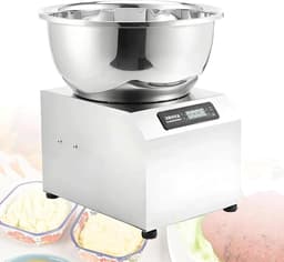Elektrische Deegmixer - Keukenmachine - Professioneel Bakken - Dubbele Rotatie Modus - 5/8kg Capaciteit - Zilver — thumbnail 1