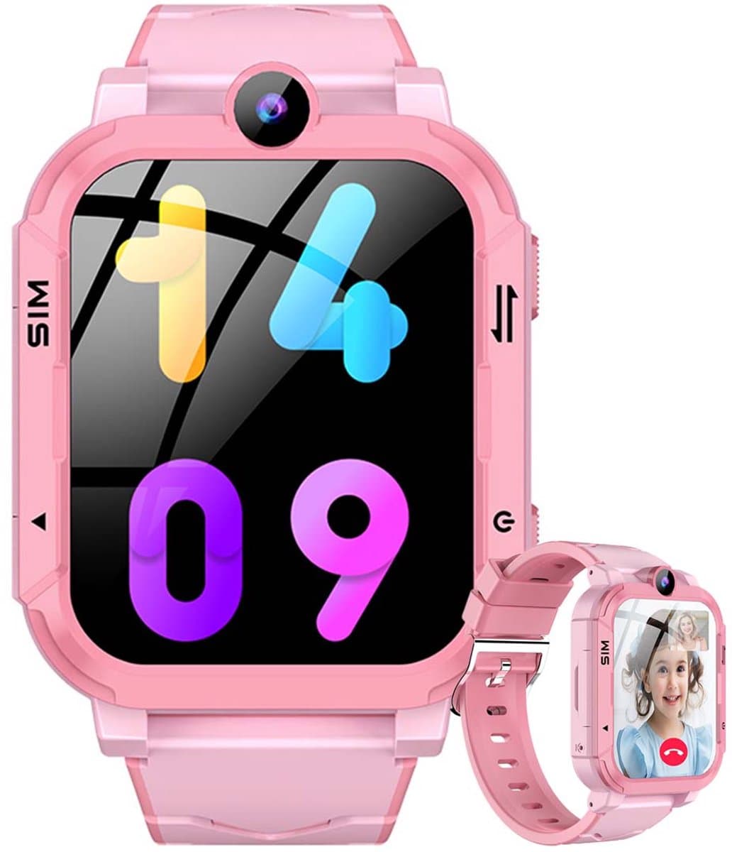 Blackview Z20 Smartwatch - Kids Smartwatch - 1,83" - 800 mAh - 8 MP camera - 4G Belfunctie - GPS - SOS-knop - Slaapmonitor - Stappenteller Horloge - Wekker - Roze — afbeelding 1