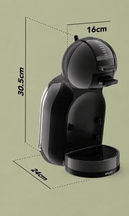 KRUPS NESCAFÉ Dolce Gusto MiniMe KP120810 - Koffiecupmachine - Antraciet / zwart + 2 Bloomingville oudroze-terracotta-bruine mokken "Coffee Affair" + witte tegel "Jij bent goud" + tegelhouder — thumbnail 5