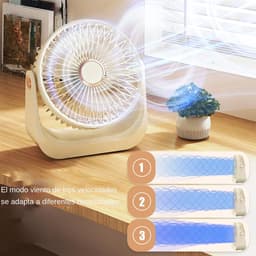 Tafelventilator voor slaapkamer, stille ventilator voor slaapkamer, met helling van 90 graden, draagbare circulator, 3 snelheden, 90 graden kantelbare kop en efficiënte luchtstroom — thumbnail 4