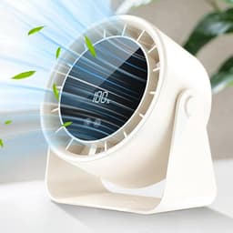 Bureau Ventilator - Tafelventilator Stille Fan - Persoonlijke Koeling - 100 Snelheidsinstellingen - 17.7 cm Breed - Wit — thumbnail 3