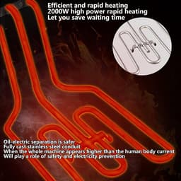 Elektrische friteuse van 4 liter met kijkvenster Aanrecht friteuse LED-display Temperatuurregeling Roestvrij staal Verwijderbare oliemand Non-stick Easy Clean 2000W — thumbnail 4