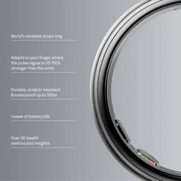 Oura Ring 5 Maat 9 Brushed Silver — thumbnail 3