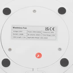 Torenventilator - Bladeless fan staand - Comfortabel binnenklimaat - Dubbele modus koelen verwarmen - 80° oscillatie - Wit zilver — thumbnail 2