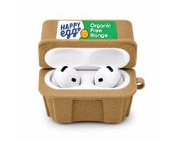 Eierrekje AirPods 4 Hoesje - Grappige Siliconen Beschermhoes in Eierdoos Design - Schattig Cartoon Case voor Apple AirPods 4 - Schokbestendig - Leuk Cadeau voor Mannen en Vrouwen