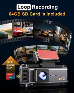 Auto Camera - Rijrecorder - Veilig Rijden - 4K Ultra HD - 64GB Inclusief - Zwart — thumbnail 5