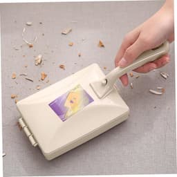 Kruimelveger - Kruimelreiniger Tafel - Snel Opruimen - Dubbele Rolborstels - 10.5 x 26 cm - Beige — thumbnail 4