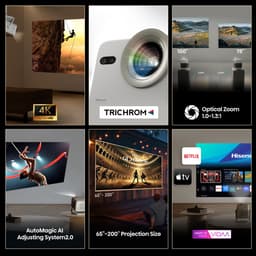 Hisense M2 Pro - Laser Projector 4K (3840x2160) - 3D - Optical Zoom 1.0-1.3 - Auto Keystone correctie - Met draagbare koffer - Grijs — thumbnail 3