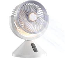 Lucht Circulatie Ventilator - Tafelventilator Circulator - Verbeteren Luchtkwaliteit - 100 Snelheidsstanden - 16x13x20.5 cm - Wit