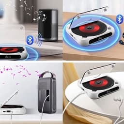 Draagbare Bluetooth-cd-speler met USB-C-snelladen – Ultradun en compact – Ondersteunt MP3/WMA-formaten – Geschikt voor zowel reizen als thuisgebruik – Groen — thumbnail 1