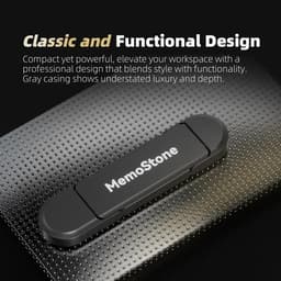 Externe SSD - Draagbare Harde Schijf - Bestanden Opslaan - Dubbele Type A/C Interface - 512GB - Zilver — thumbnail 4