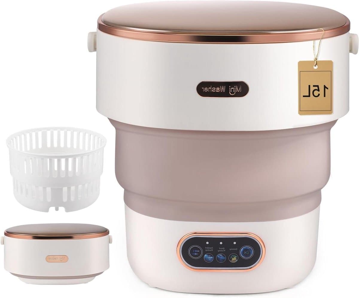 Mini Wasmachine met Centrifuge - Voor Kleine Wasgoed - Meerdere Programma's - miniapparaat — afbeelding 1