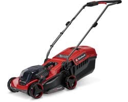 Einhell Accu Grasmaaier GE-CM 18/32 C Li BL Solo - Power X-Change - 18 V/Li-ion - Maaibreedte: 32 cm - Aanbevolen gazonoppervlakte: tot 270 m² - 27 L opvangzak - Maaihoogte: 25-65 mm - Excl. accu en lader