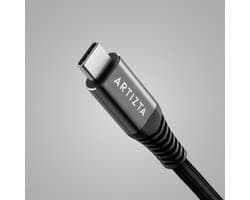 Artizta - USB-C naar USB-C Kabel 1M – 100W Snelladen (PD) – 10Gbps Data – Gevlochten – Geschikt voor Laptop, iPhone 17, Samsung, Tablet
