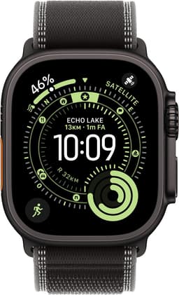 Apple Watch Ultra 3 Cellular 49mm Black Titanium Case with Black/Charcoal Trail Loop - M/L — thumbnail 2