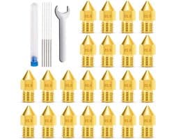 3D Printer Nozzles - Extruder Mondstukken - 3D Printen Verbeteren - Precisie Gemaakt - 0.25mm - Goud