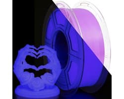 PETG Filament - 3D Printer Draad - 3D Printen - Glow in the Dark - 1 kg - Violet