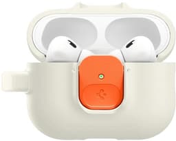 Spigen Hoesje Geschikt voor AirPods Pro 3 - Nano Pop Case met Karabijnhaak Oranje Beige — thumbnail 4