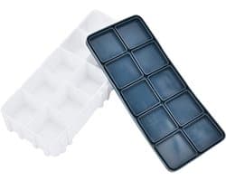 Waterverf Palet met Rubberen Deksel en Luchtdichte, Lekvrije Plastic Verfkom voor Reizen - Geschikt voor Gouache, Acryl en Graffiti, 10 Vakken, Zacht Deksel, Verfbenodigdheden