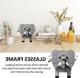 Creatieve Houten Brilhouder in Olifantenvorm voor Zonnebrillen en Optische Brillen, Perfecte Decoratie voor Thuis en Kantoor — thumbnail 3