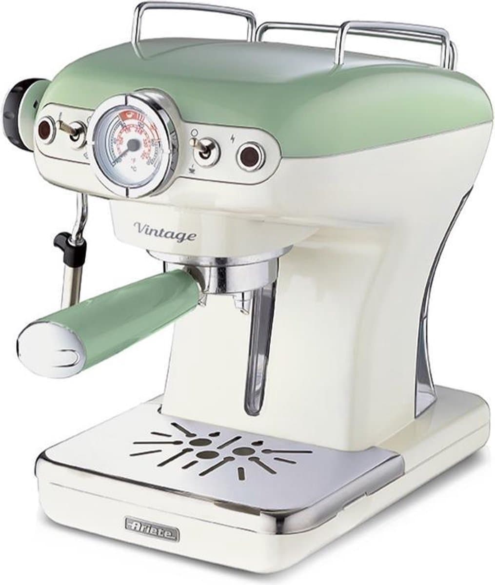 Ariete 1389/14 - Vintage Piston /Espressomachine - 900W - 0,9L tank inhoud - ook geschikt voor pads - Groen — afbeelding 1
