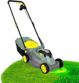 Elektrische grasmaaier - Snoer grasmaaier - Gazon onderhouden - 3 standen verstelbaar - 32 cm snijbreedte - Groen — thumbnail 1