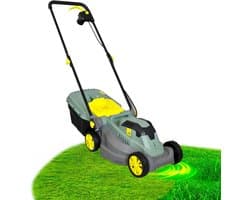Elektrische grasmaaier - Snoer grasmaaier - Gazon onderhouden - 3 standen verstelbaar - 32 cm snijbreedte - Groen