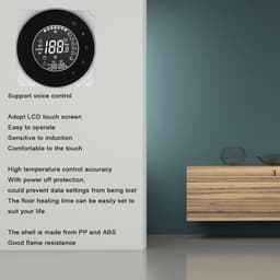 Slimme Thermostaat - Vloerverwarming Bediening - Comfort Verhoging - LCD Touchscreen Bediening - 95-240VAC - Zwart — thumbnail 4